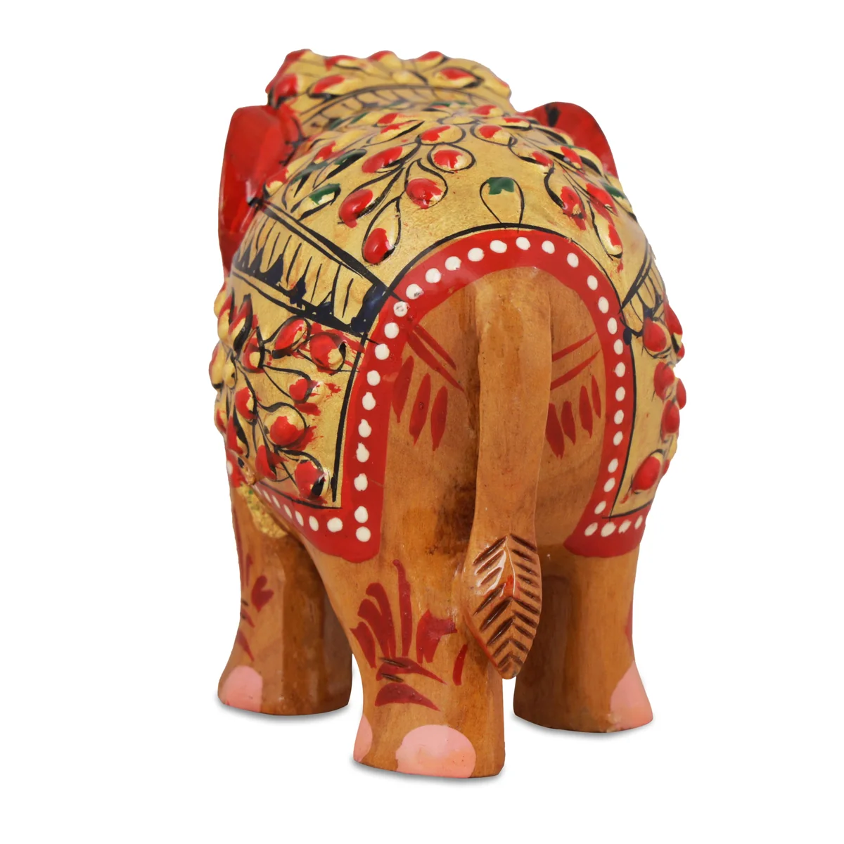 Elephant Idol - 3 x 4 Inches | Wooden Statue/ Elephant Statue for Home Decor - Image 7
