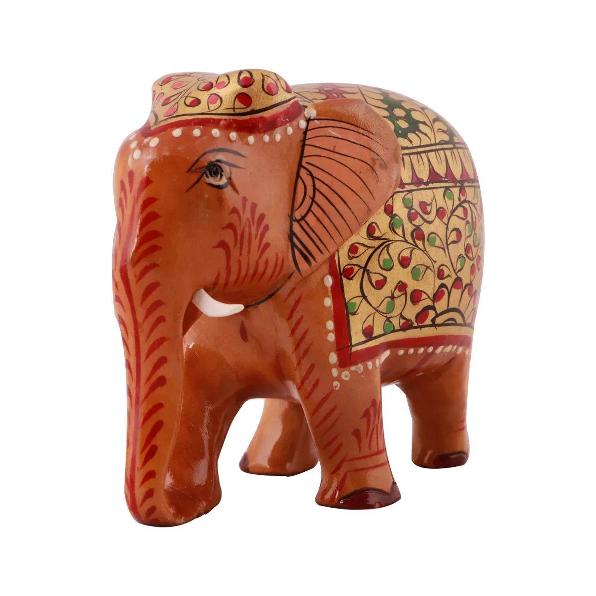 Elephant Idol - 3 x 4 Inches | Wooden Statue/ Elephant Statue for Home Decor - Image 8