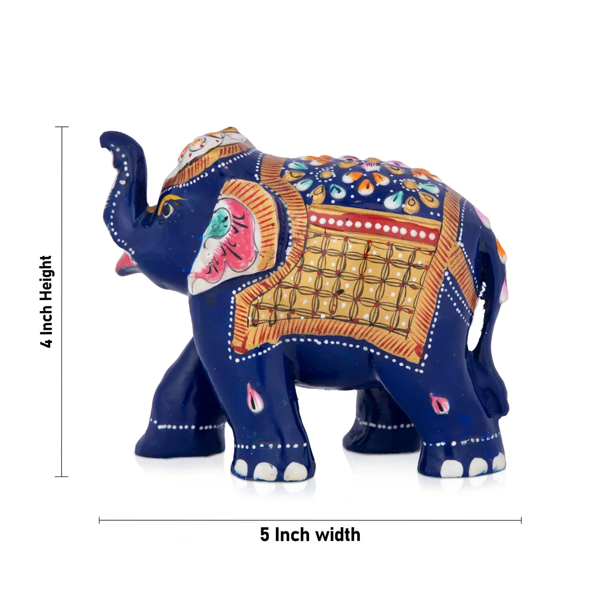 Elephant Idol - 4 x 5 Inches | Wooden Statue/ Elephant Statue for Home Decor - Image 13