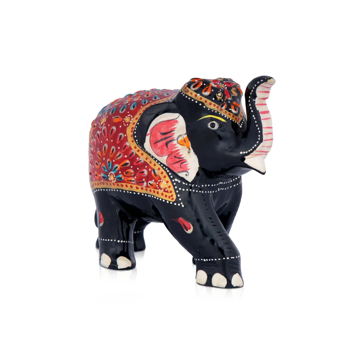 Elephant Idol - 4 x 5 Inches | Wooden Statue/ Elephant Statue for Home Decor - Image 5