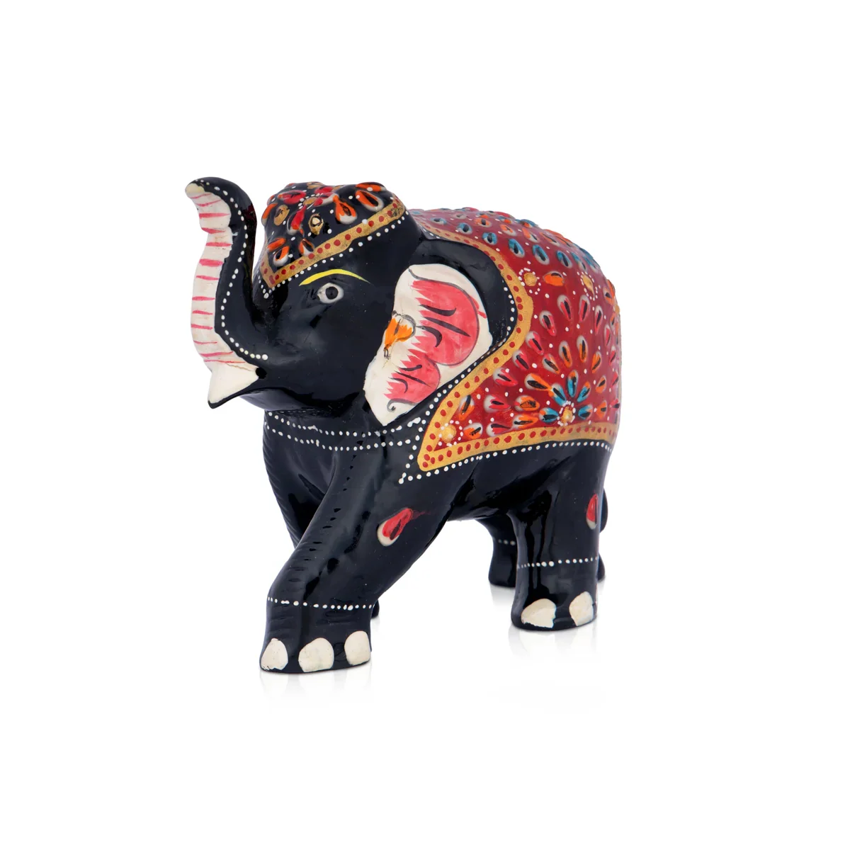 Elephant Idol - 4 x 5 Inches | Wooden Statue/ Elephant Statue for Home Decor - Image 8