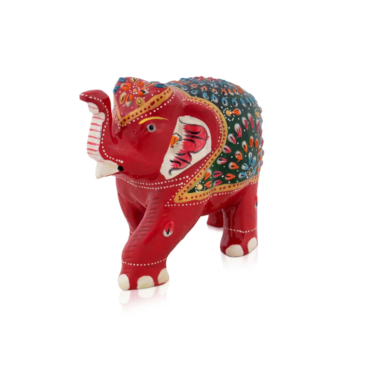 Elephant Idol - 4 x 5 Inches | Wooden Statue/ Elephant Statue for Home Decor - Image 9