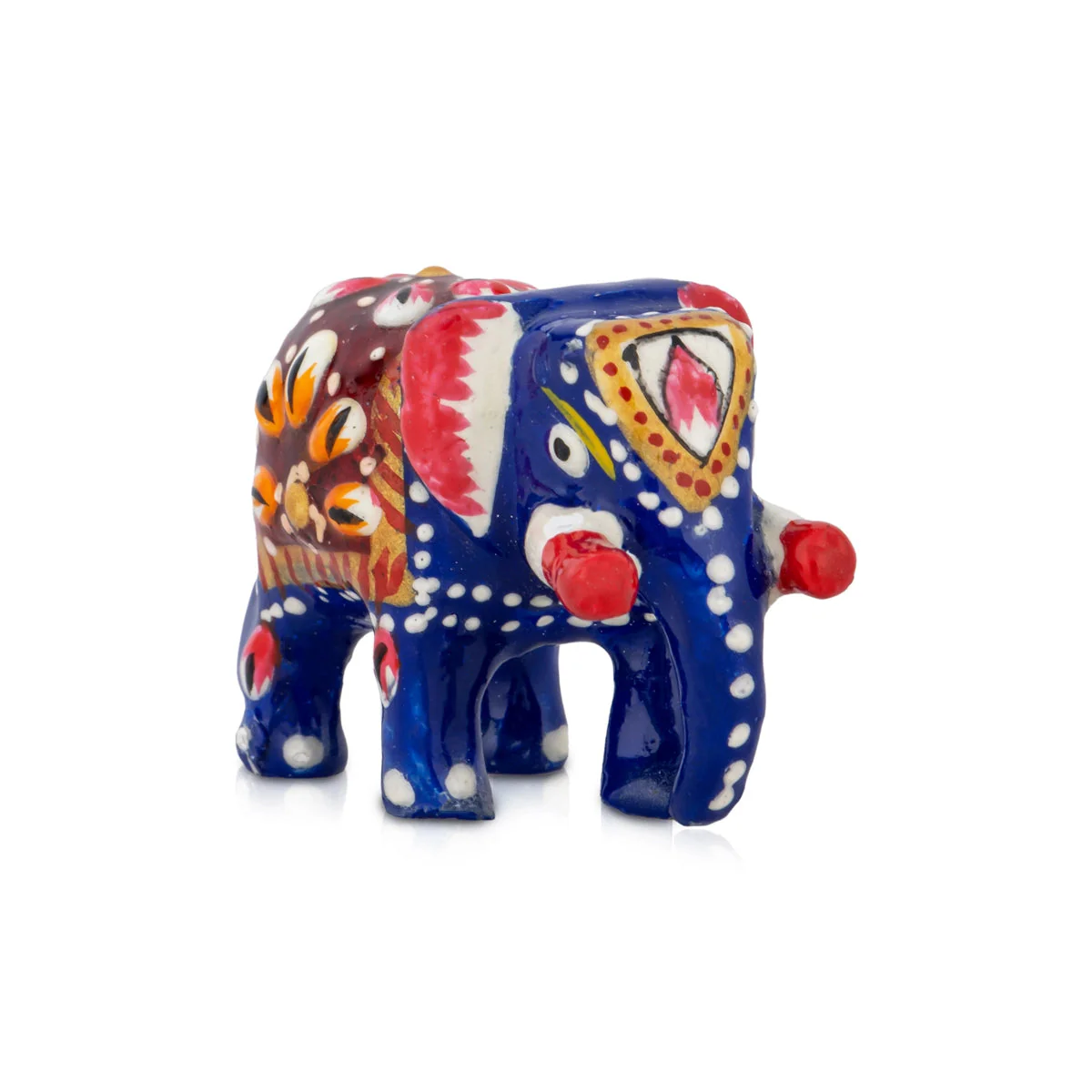 Elephant Statue - 1.5 x 2.5 Inches | Painted Elephant Sculpture/ Metal Elephant Idol for Home - Image 3