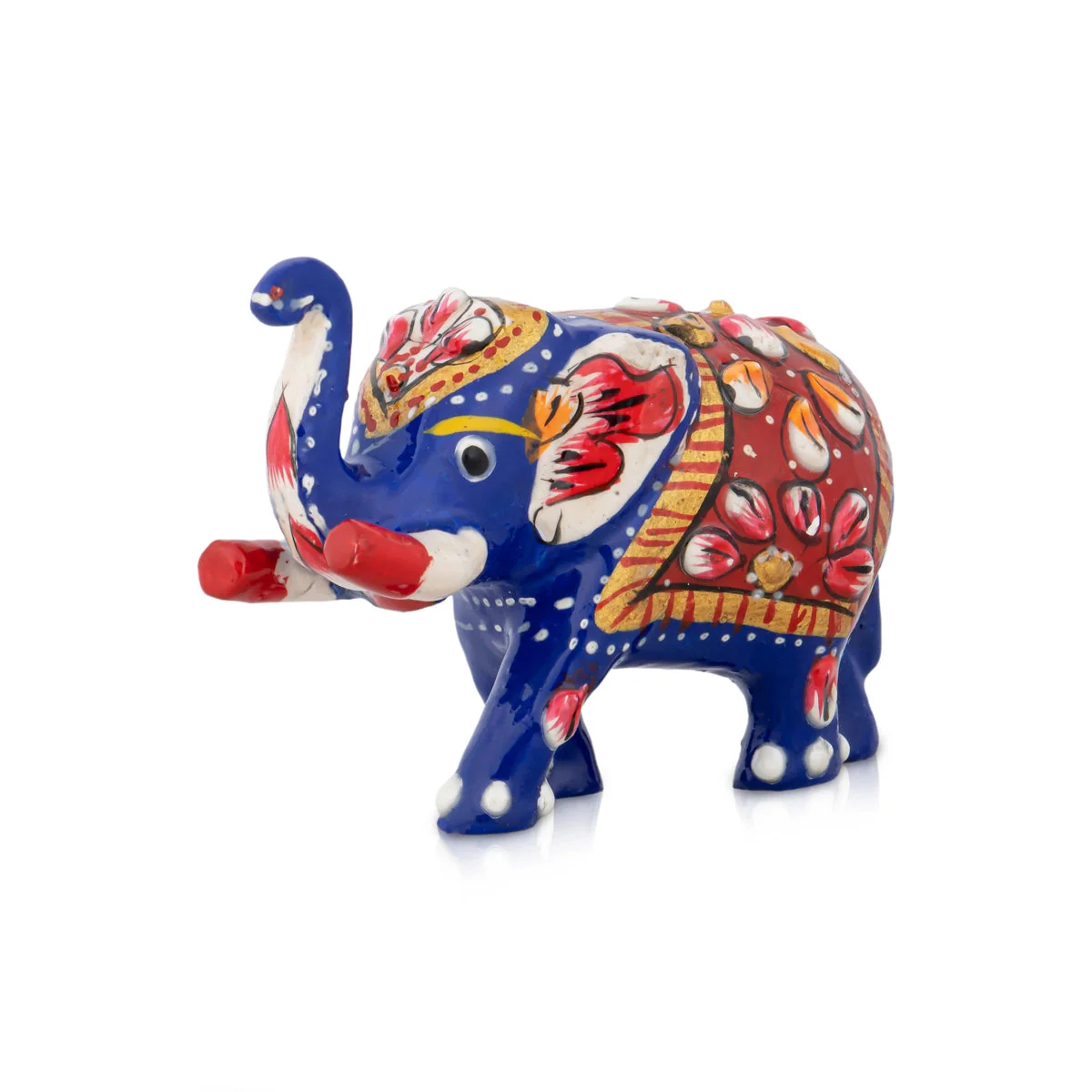 Elephant Statue - 2 x 2.5 Inches | Painted Elephant Sculpture/ Metal Elephant Idol for Home - Image 2