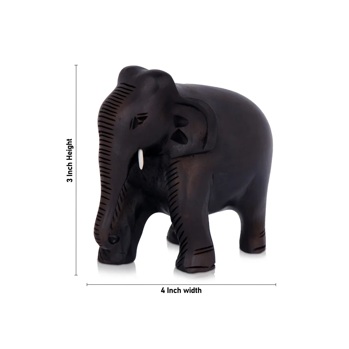 Elephant Statue - 3 x 4 Inches | Wooden Statue/ Colour Elephant Figurine/ Elephant Sculpture for Home - Image 11