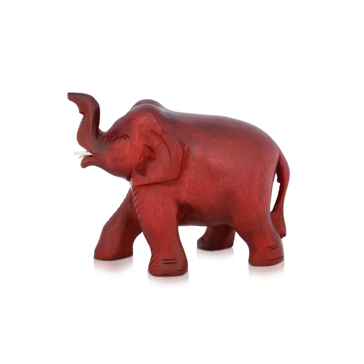 Elephant Statue - 3 x 4 Inches | Wooden Statue/ Colour Elephant Figurine/ Elephant Sculpture for Home - Image 3