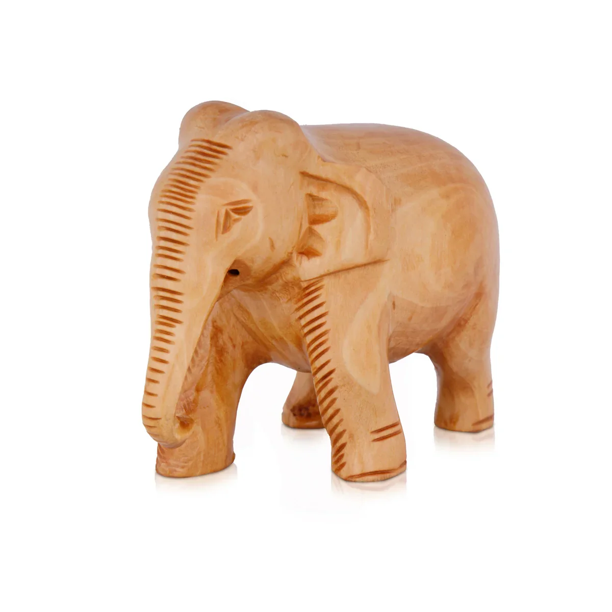 Elephant Statue - 3 x 4 Inches | Wooden Statue/ Colour Elephant Figurine/ Elephant Sculpture for Home - Image 8
