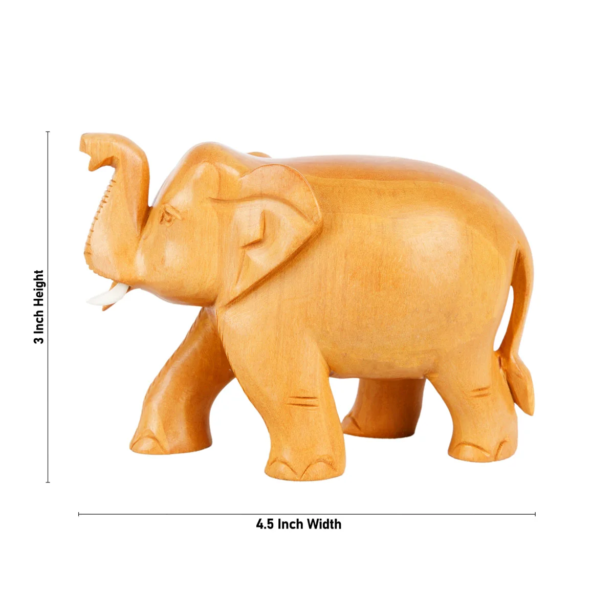 Elephant Statue - 3 x 4.5 Inches | Elephant Murti/ Trunk Up Elephant Figurine for Home Decor - Image 5