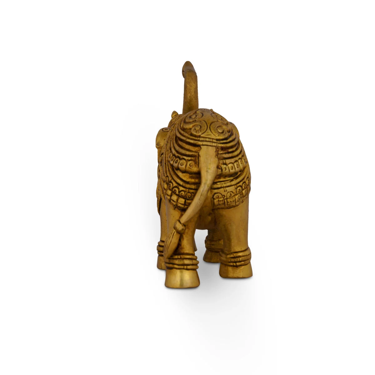 Elephant Statue - 4.5 X 5.5 Inches | Antique Brass Idol/ Elephant Sculpture/ Elephant Idol For Home & Vastu - Image 5