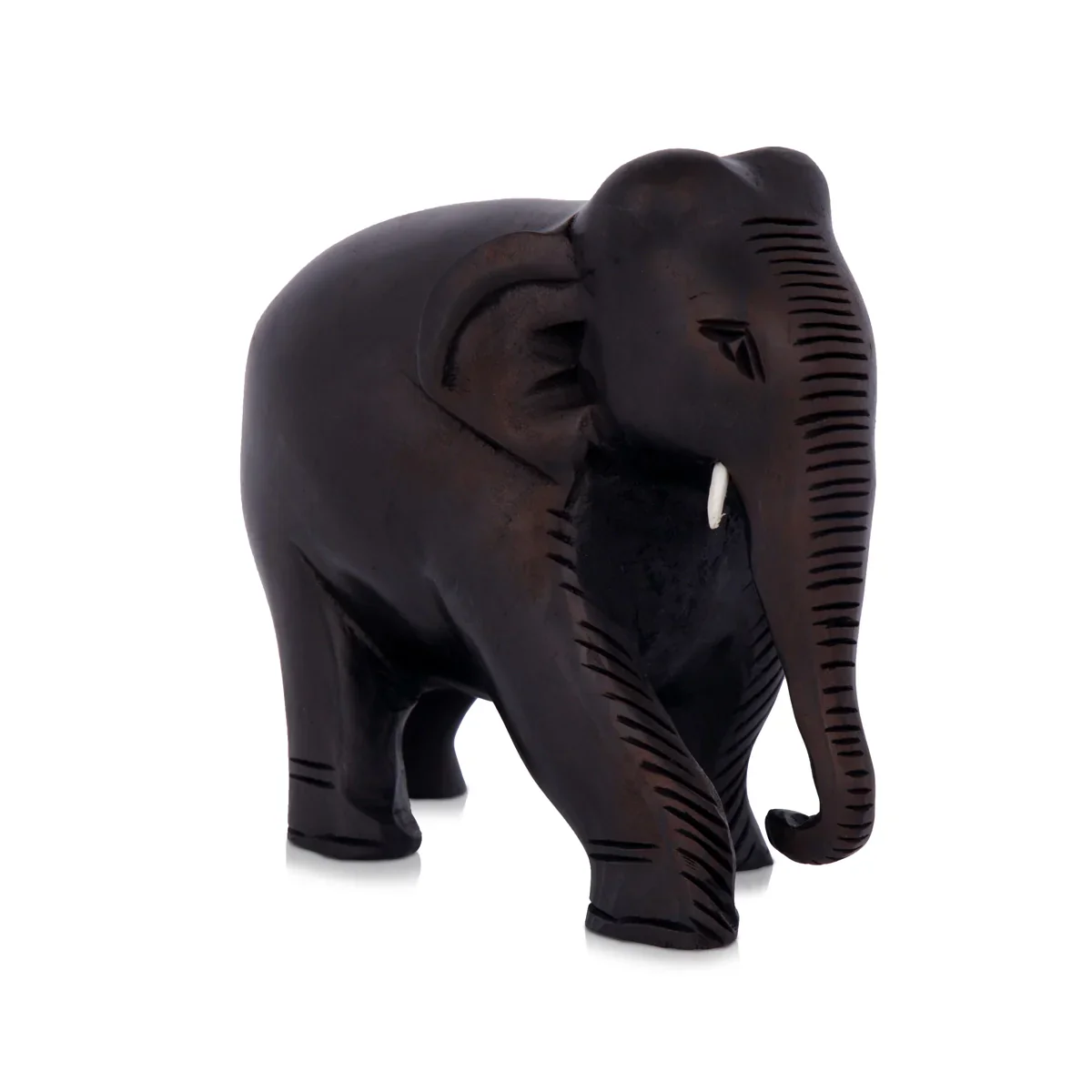 Elephant Statue - 4 x 5 Inches | Wooden Statue/ Colour Elephant Figurine/ Elephant Sculpture for Home - Image 3