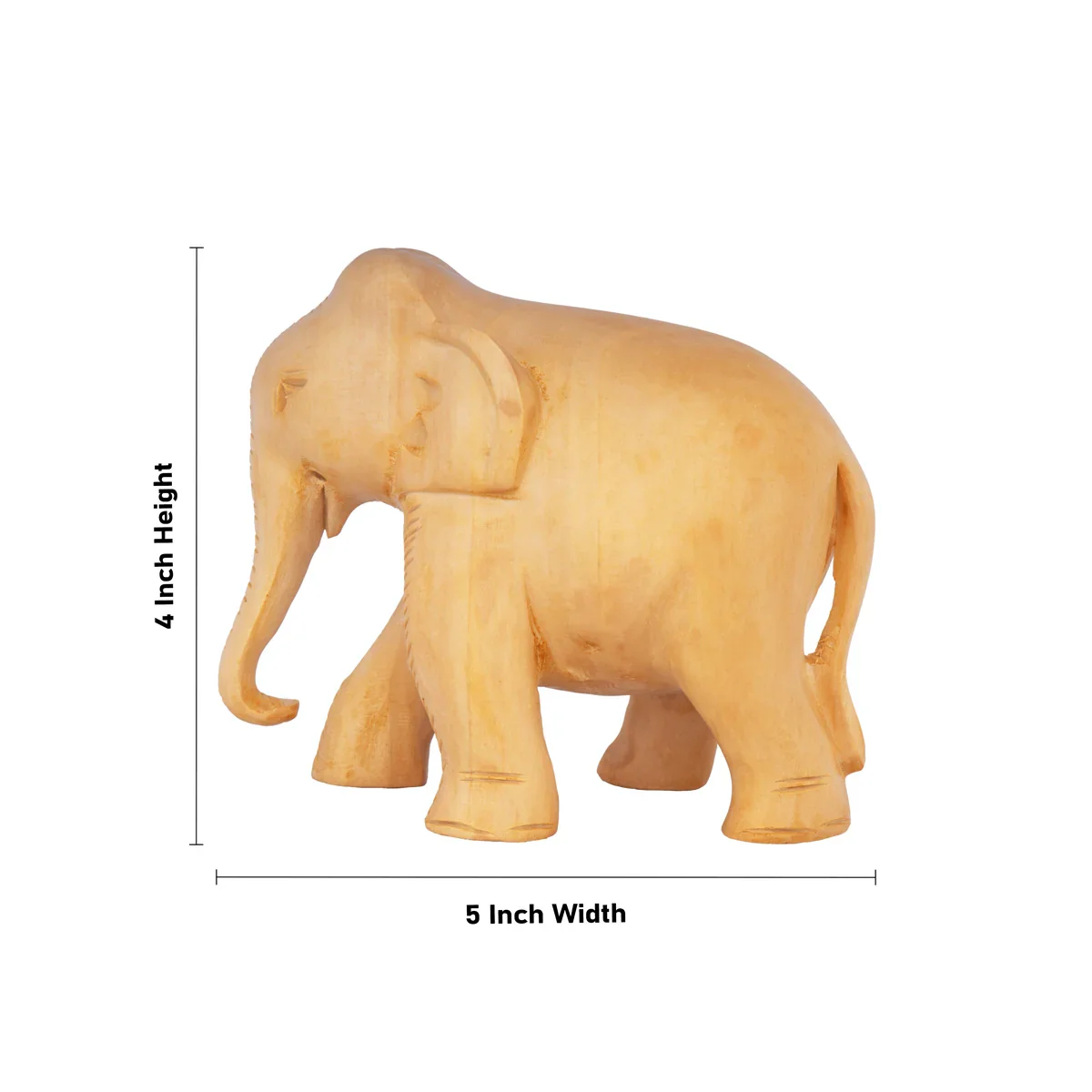 Elephant Statue - 4 x 5 Inches | Wooden Statue/ Colour Elephant Figurine/ Elephant Sculpture for Home - Image 9