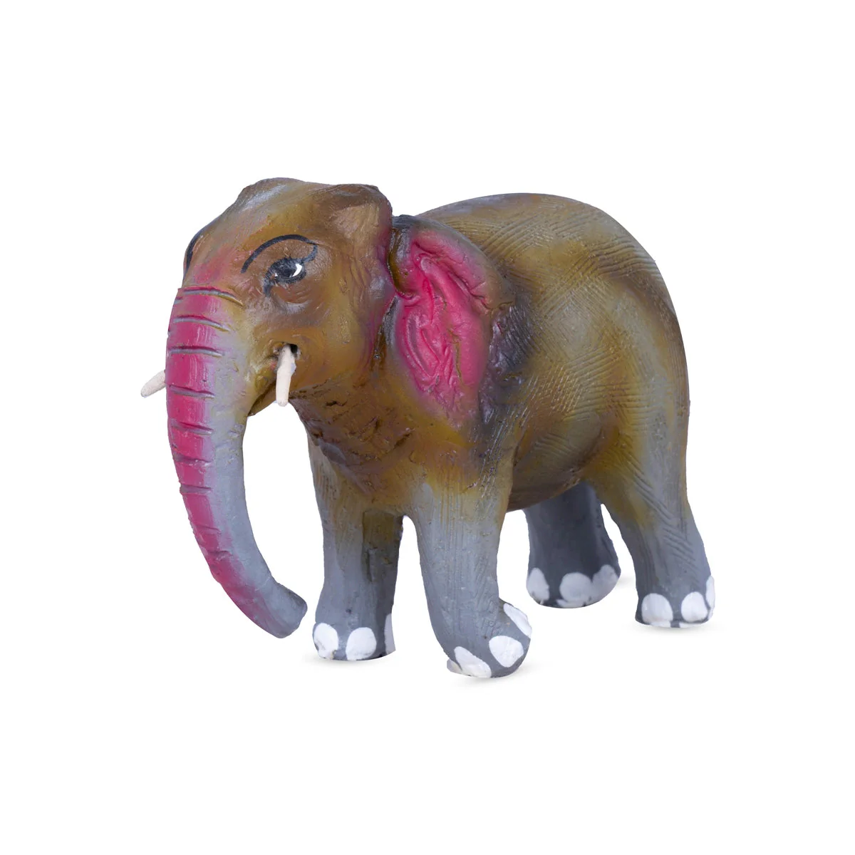 Elephant Statue Clay Golu Bommai - 4.5 X 6 Inches | Navaratri Gombe/ Giri Golu Doll/ Navratri Decor - Image 2