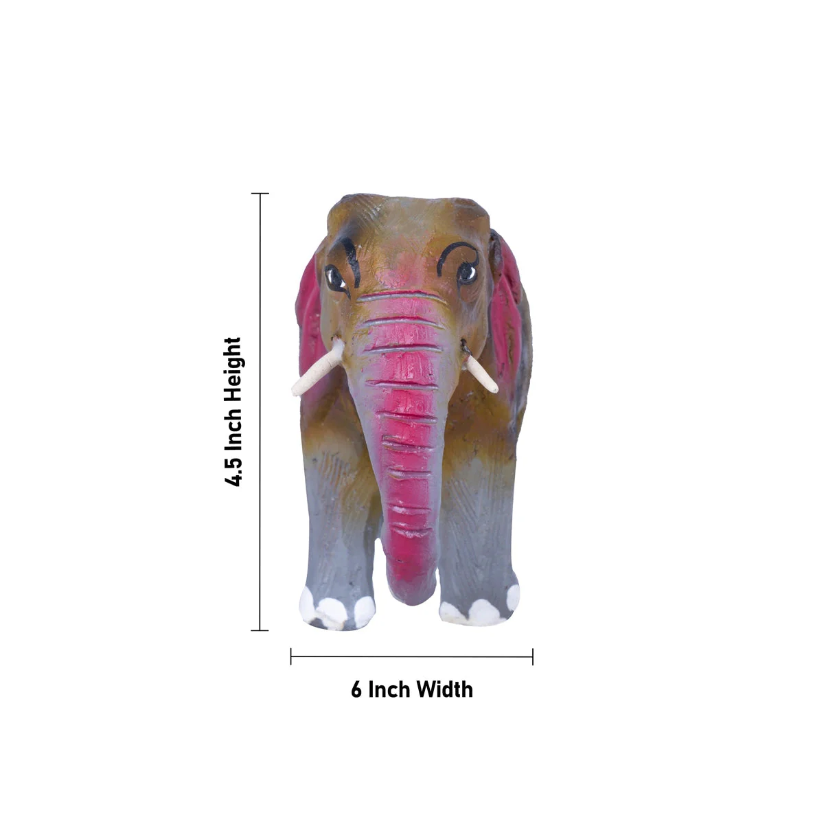 Elephant Statue Clay Golu Bommai - 4.5 X 6 Inches | Navaratri Gombe/ Giri Golu Doll/ Navratri Decor - Image 5