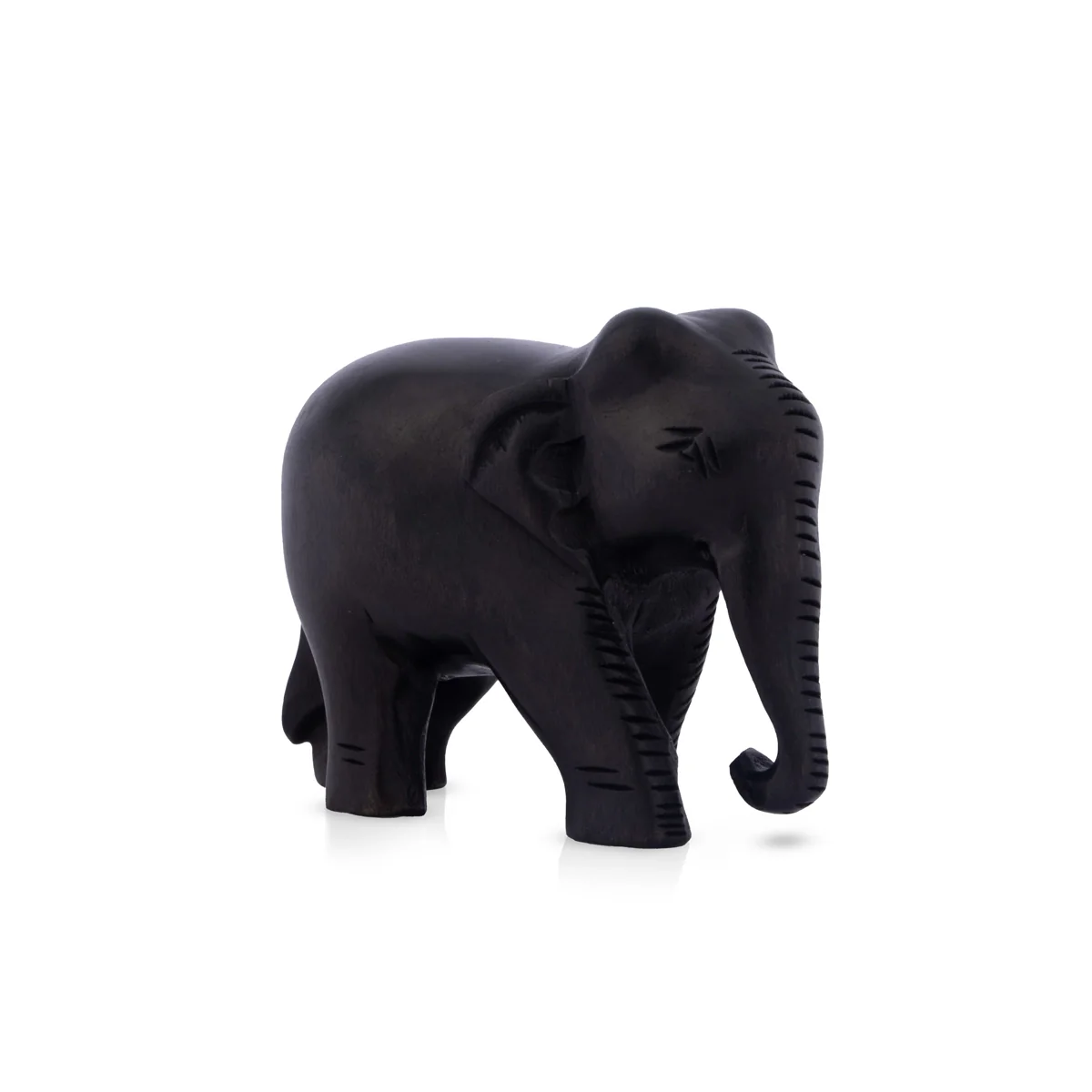 Elephant Statue Key Chain - 3 x 3.75 Inches | Wooden Elephant Idol Key Ring/ Key Holder for Bike - Image 2