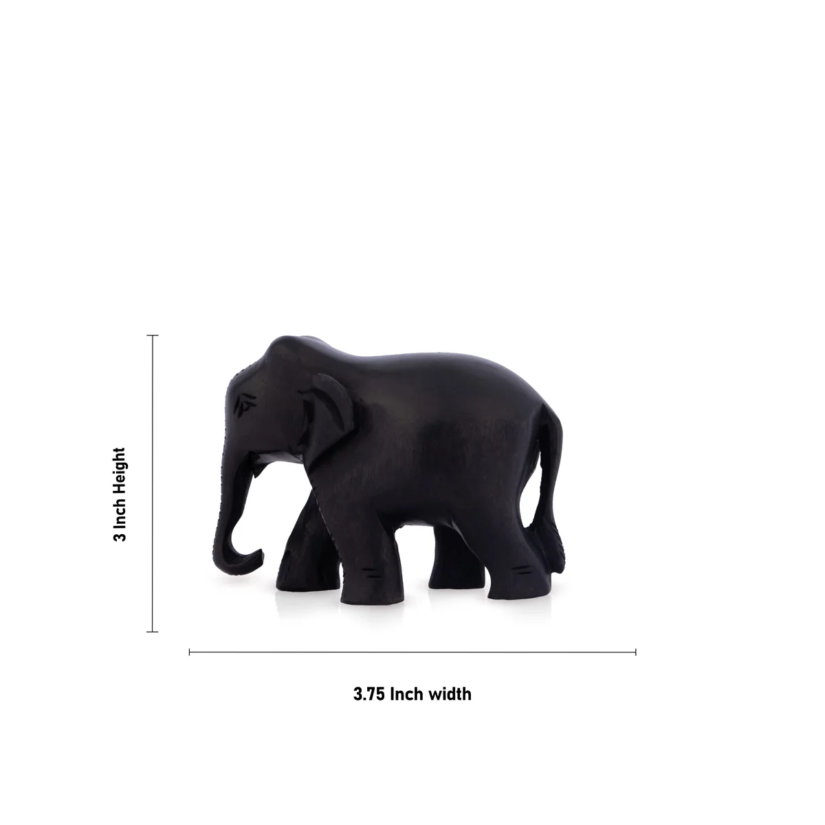 Elephant Statue Key Chain - 3 x 3.75 Inches | Wooden Elephant Idol Key Ring/ Key Holder for Bike - Image 4