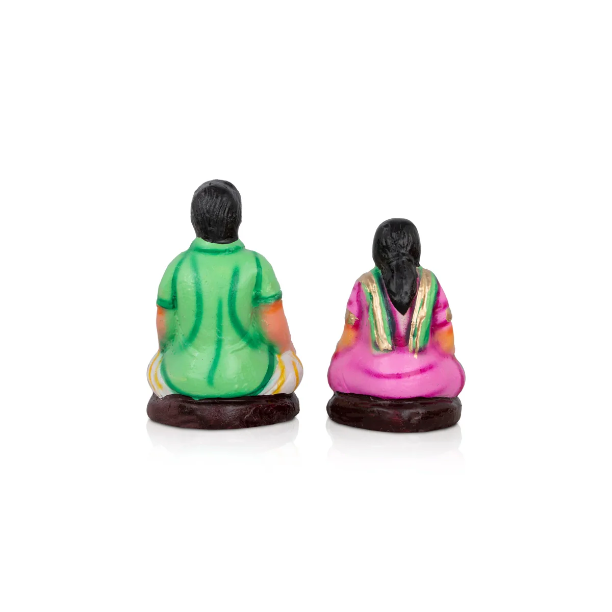 Engagement Clay Golu Bommai Set - 5 x 3 Inches | Giri Golu Doll/ Navaratri Golu Bomma/Gombe/Bommai - Image 12
