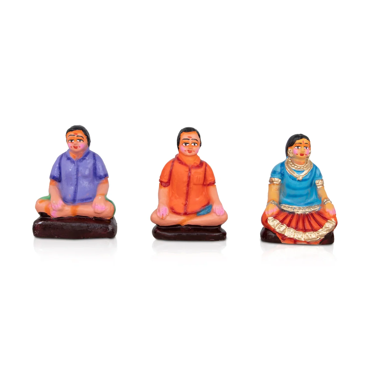 Engagement Clay Golu Bommai Set - 5 x 3 Inches | Giri Golu Doll/ Navaratri Golu Bomma/Gombe/Bommai - Image 15