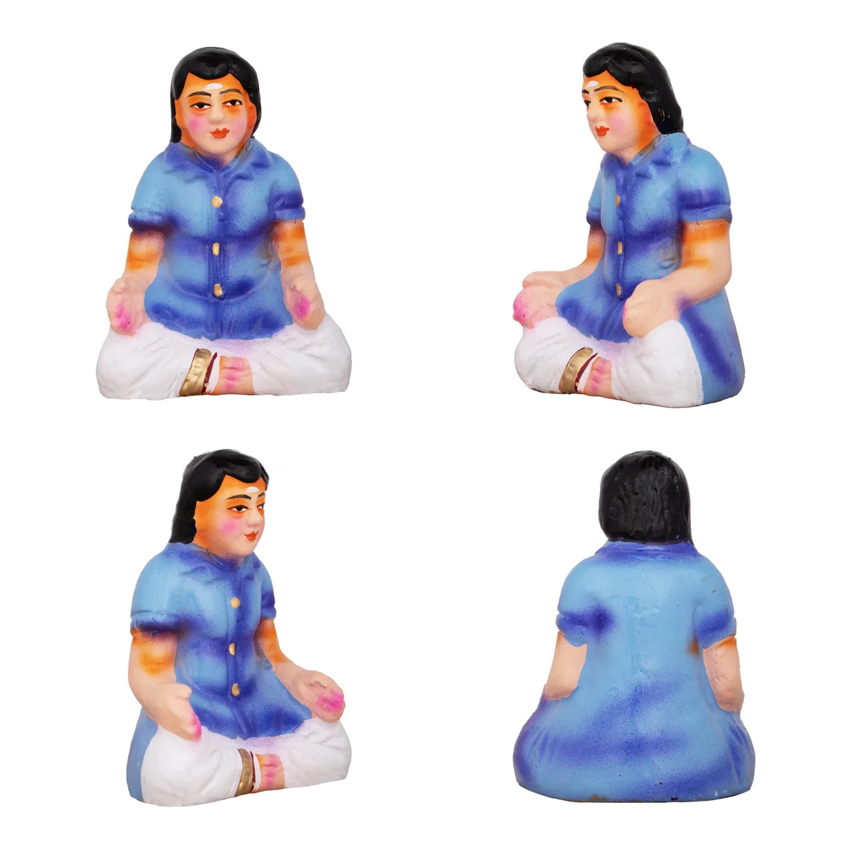 Engagement Clay Golu Bommai Set - 7 x 5 Inches | Giri Golu Doll/ Navaratri Golu Bomma/Gombe/Bommai - Image 11