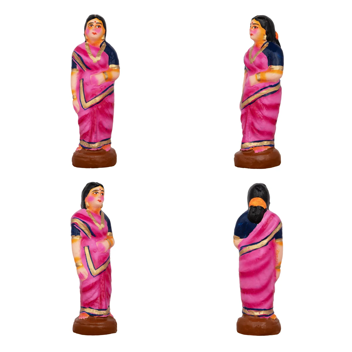 Engagement Clay Golu Bommai Set - 7 x 5 Inches | Giri Golu Doll/ Navaratri Golu Bomma/Gombe/Bommai - Image 13