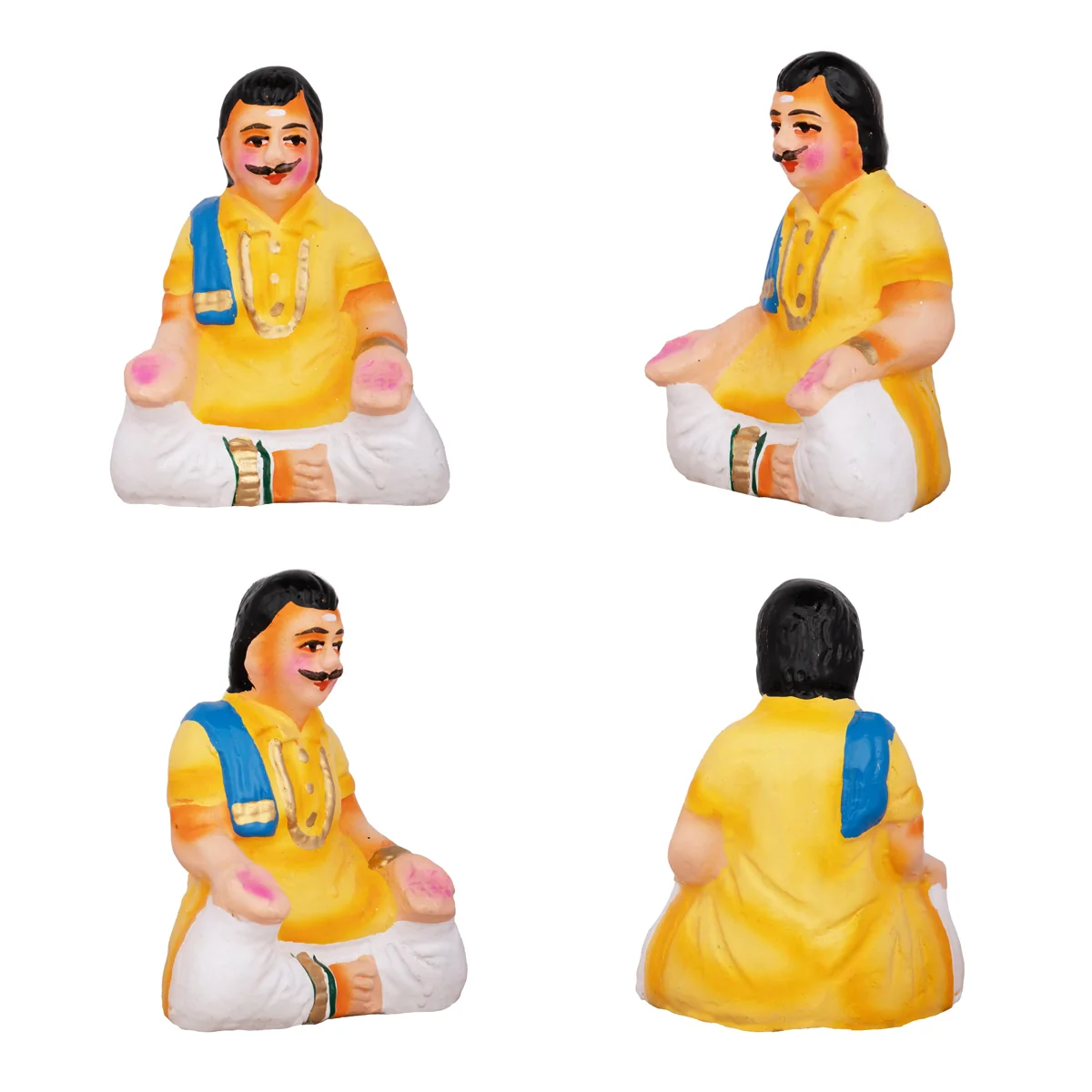 Engagement Clay Golu Bommai Set - 7 x 5 Inches | Giri Golu Doll/ Navaratri Golu Bomma/Gombe/Bommai - Image 4