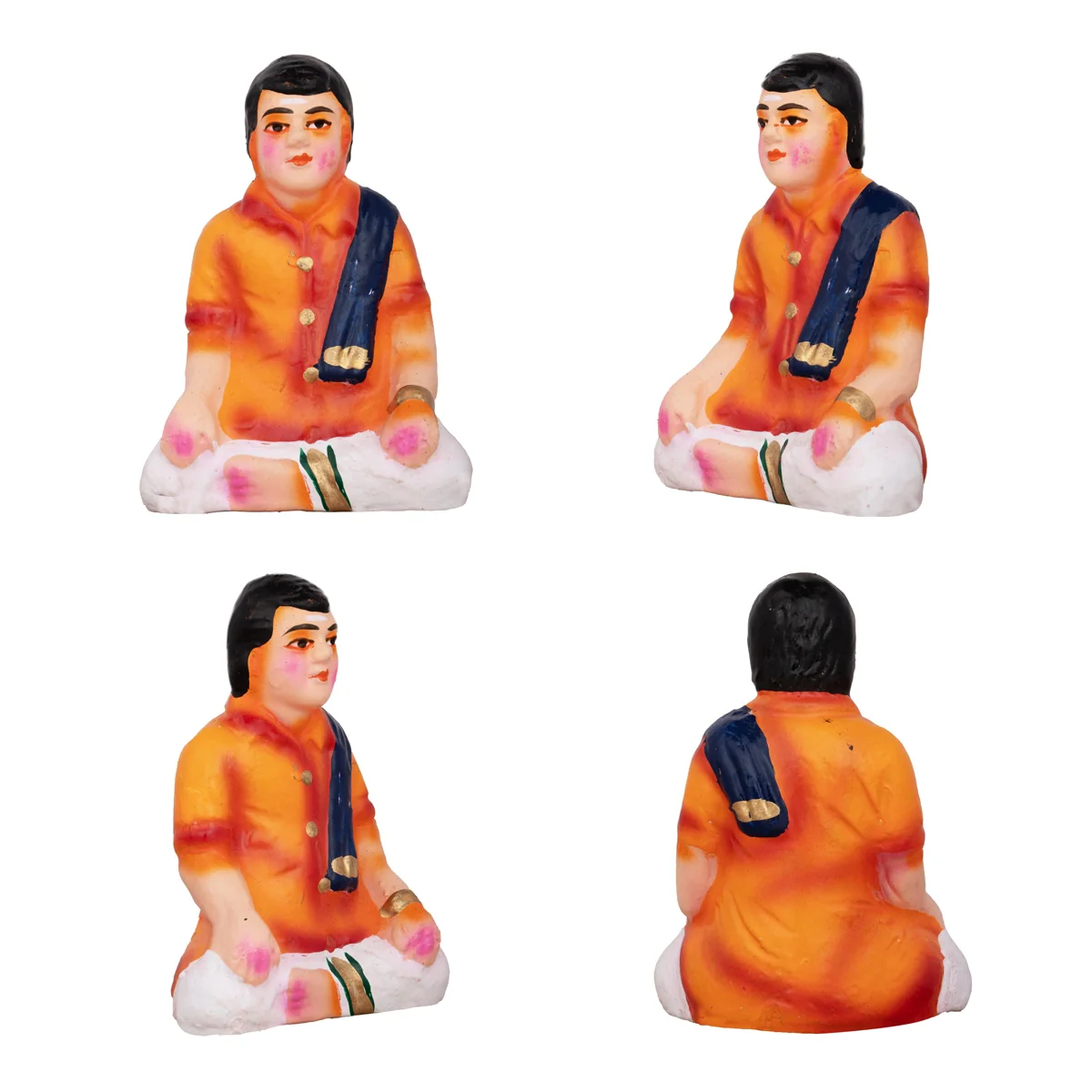 Engagement Clay Golu Bommai Set - 7 x 5 Inches | Giri Golu Doll/ Navaratri Golu Bomma/Gombe/Bommai - Image 5