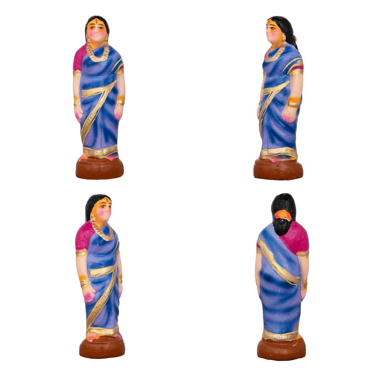 Engagement Clay Golu Bommai Set - 7 x 5 Inches | Giri Golu Doll/ Navaratri Golu Bomma/Gombe/Bommai - Image 6
