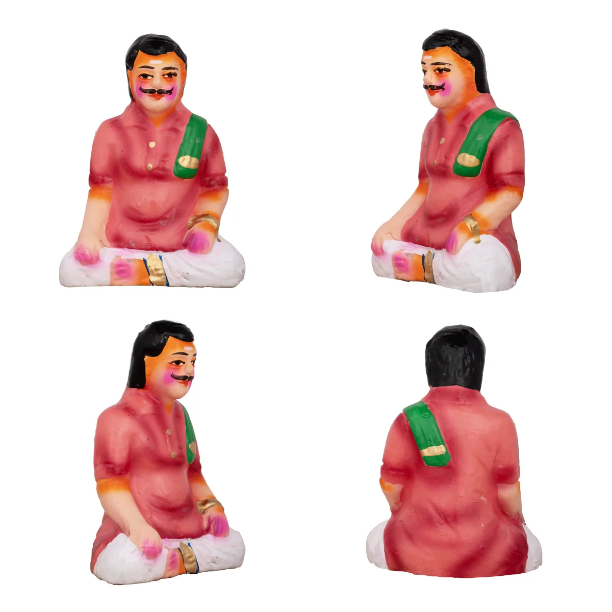 Engagement Clay Golu Bommai Set - 7 x 5 Inches | Giri Golu Doll/ Navaratri Golu Bomma/Gombe/Bommai - Image 8