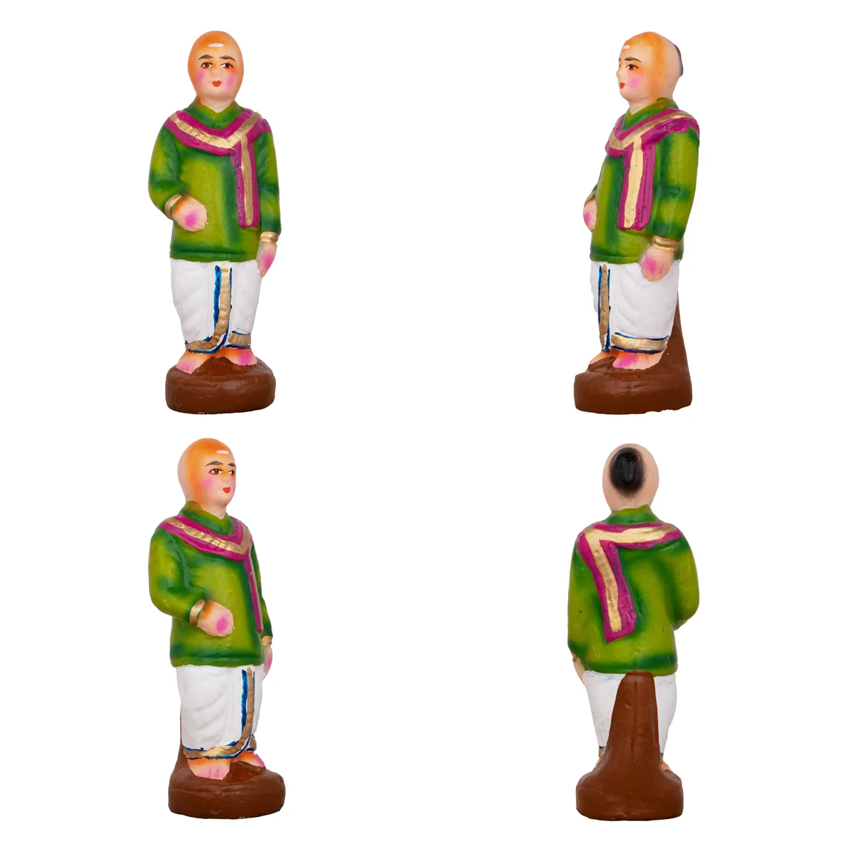 Engagement Clay Golu Bommai Set - 7 x 5 Inches | Giri Golu Doll/ Navaratri Golu Bomma/Gombe/Bommai - Image 9