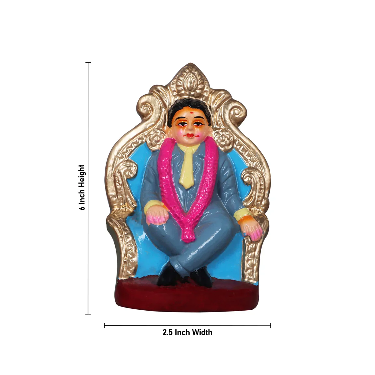 Engagement Clay Golu Bommai Set - 6 Inches | Giri Golu Doll/ Navaratri Golu Bomma/Gombe/Bommai - Image 11