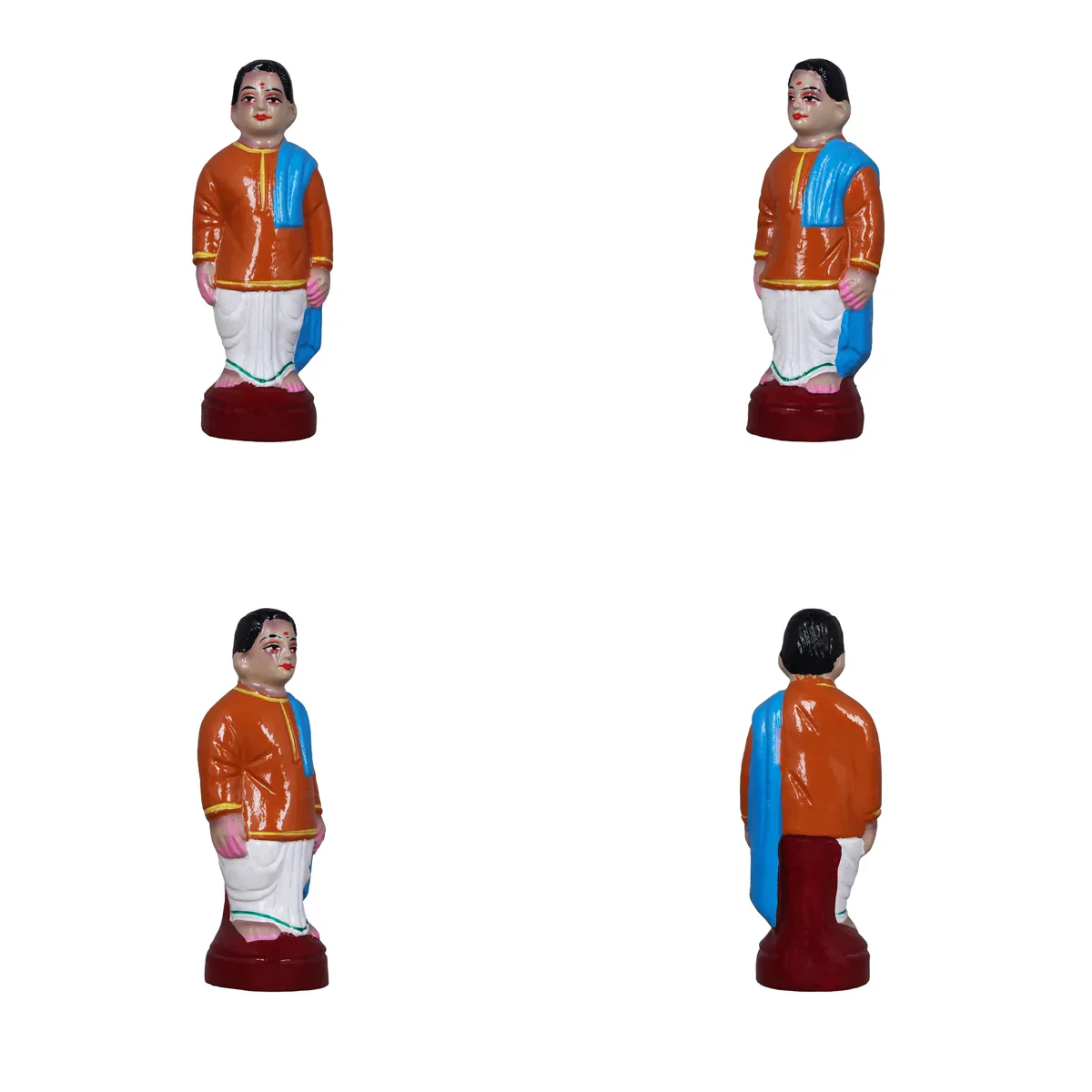 Engagement Clay Golu Bommai Set - 6 Inches | Giri Golu Doll/ Navaratri Golu Bomma/Gombe/Bommai - Image 3