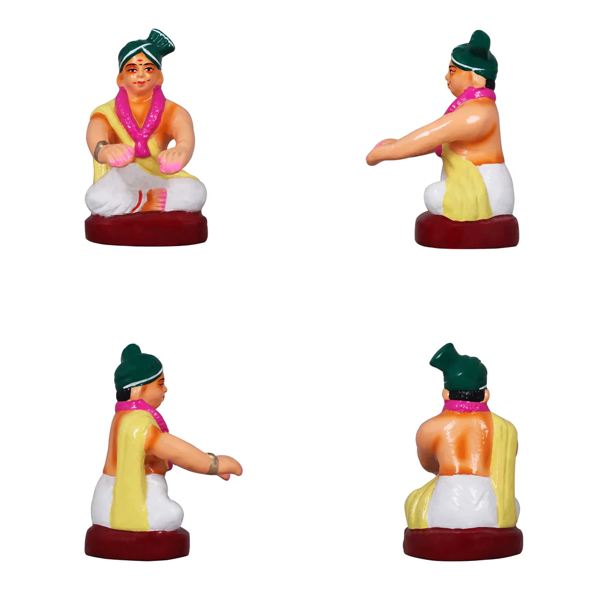 Engagement Clay Golu Bommai Set - 6 Inches | Giri Golu Doll/ Navaratri Golu Bomma/Gombe/Bommai - Image 7