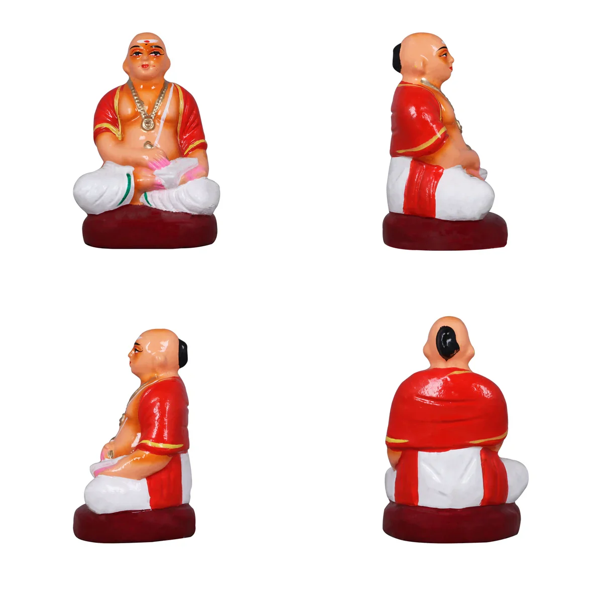 Engagement Clay Golu Bommai Set - 6 Inches | Giri Golu Doll/ Navaratri Golu Bomma/Gombe/Bommai - Image 9