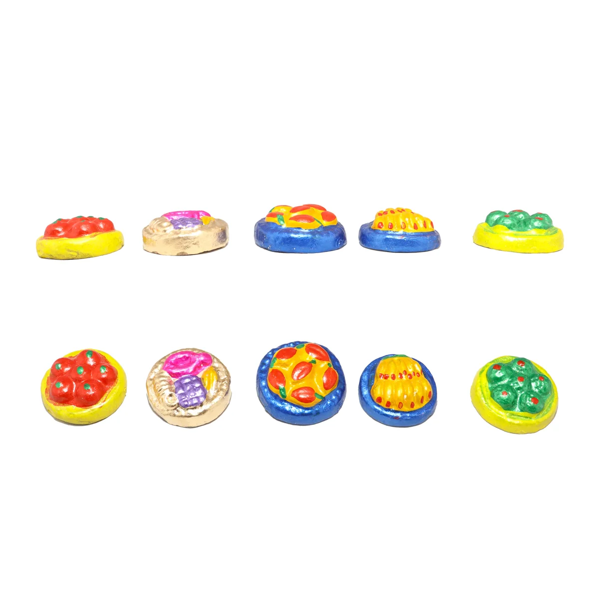Engagement Clay Golu Bommai Set - 7.5 x 6 Inches | Giri Golu Doll/ Navaratri Golu Bomma/ Bommai/ Gombe - Image 4