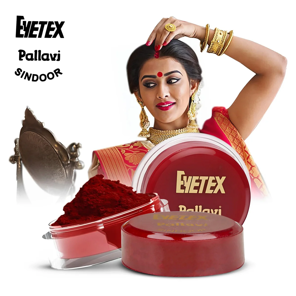 Eyetex Pallavi Sindoor - 15 Gms | Eyetex Sindoor/ Bindi/ Tilak Kumkum for Women - Image 3