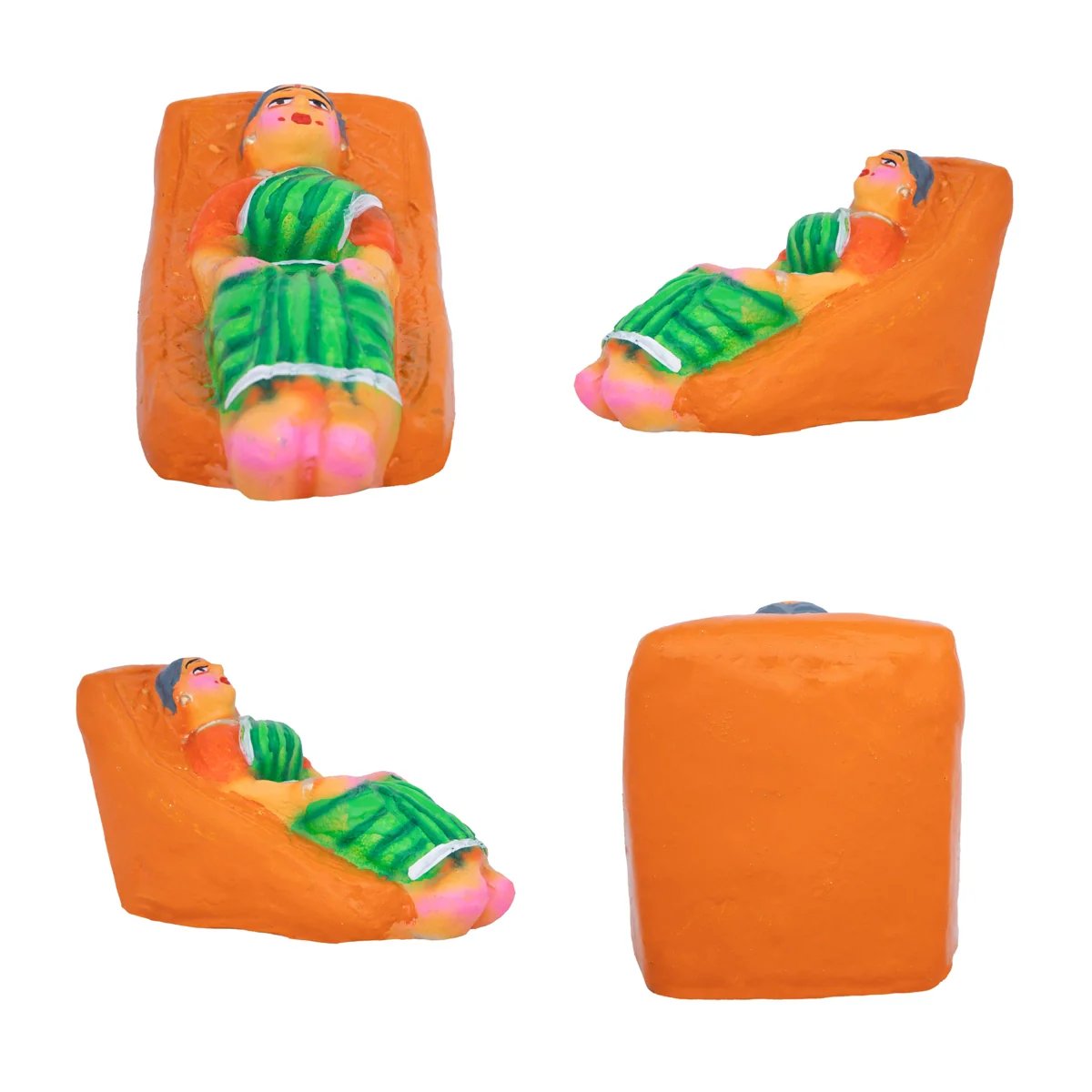 Family Clay Golu Bommai Set - 3 x 5 Inches | Giri Golu Doll/ Navaratri Golu Bomma/Gombe/Bommai - Image 6