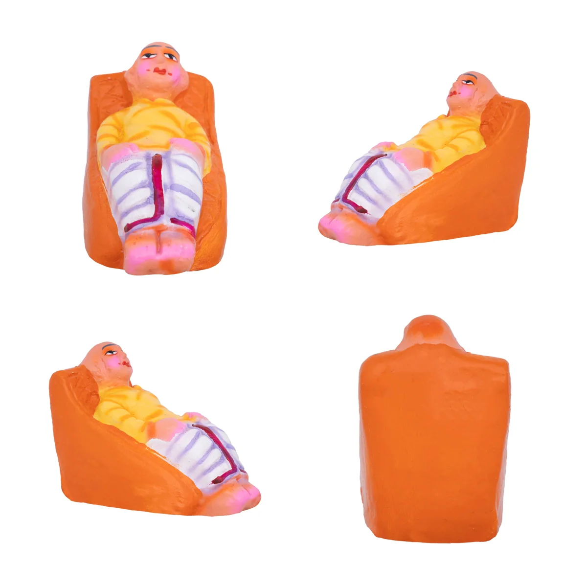 Family Clay Golu Bommai Set - 3 x 5 Inches | Giri Golu Doll/ Navaratri Golu Bomma/Gombe/Bommai - Image 7