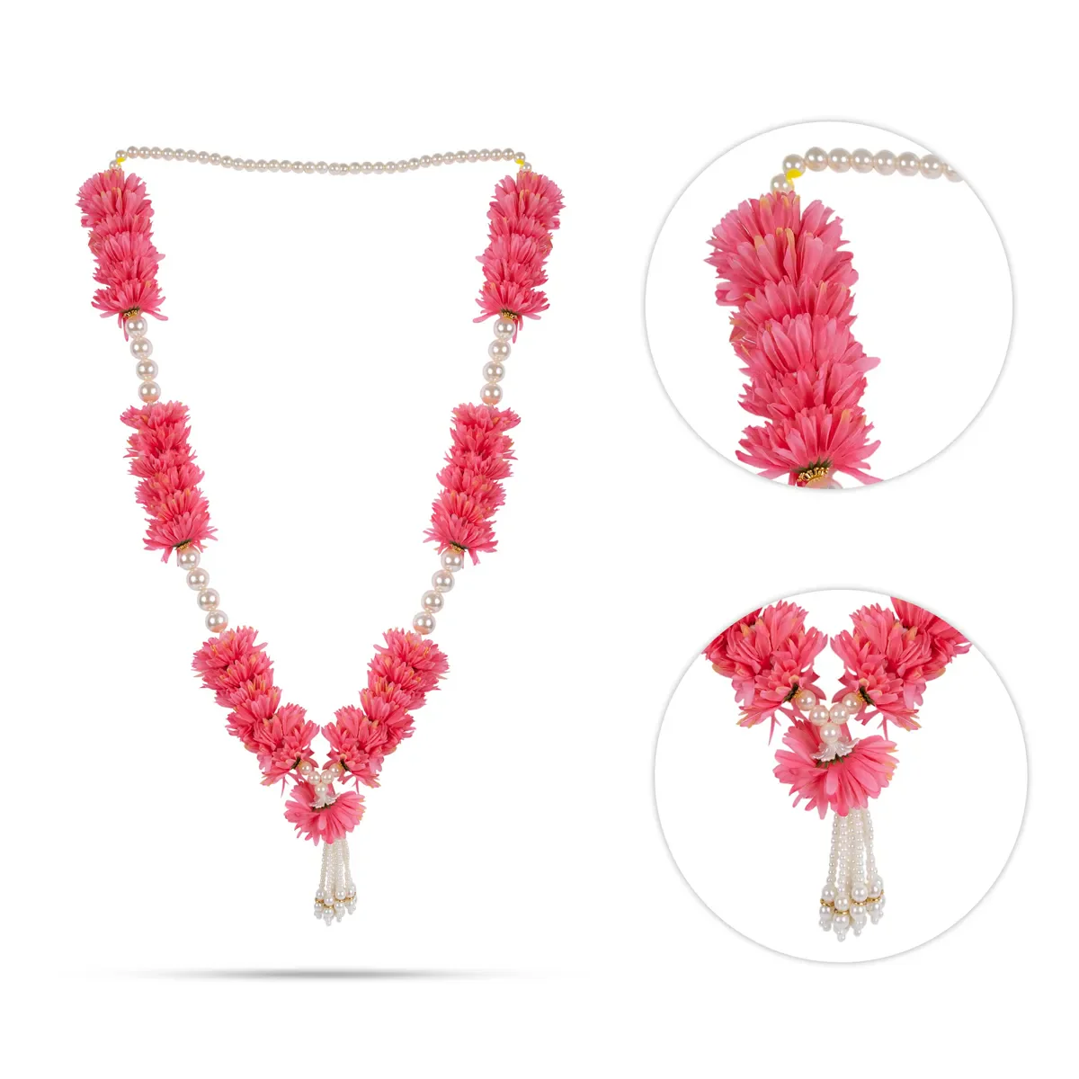 Fancy Moti Mala - 34 Inch | Pearl Garland/ Decorative Moti Mala For Deity Decor & Photo Frame - Image 7