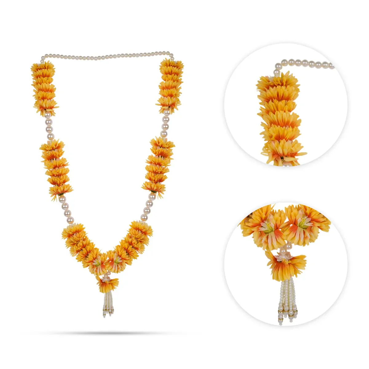 Fancy Moti Mala - 34 Inch | Pearl Garland/ Decorative Moti Mala For Deity Decor & Photo Frame - Image 9
