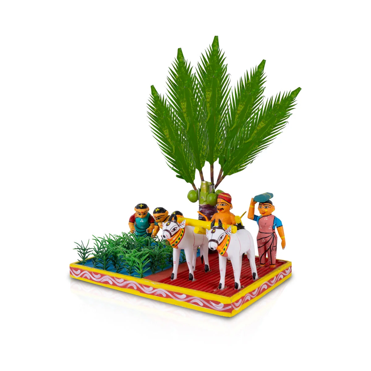 Farming Kondapalli Toy - 12 X 10.25 Inches | Cultivation Handmade Showpiece/ Wooden Statue For Golu Display - Image 4
