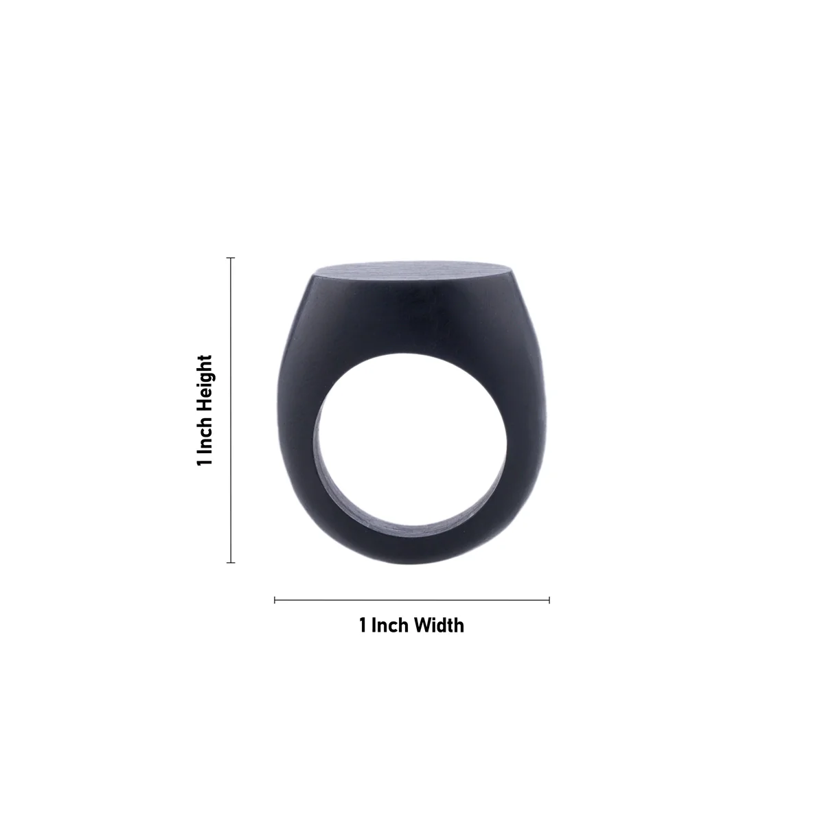 Finger Ring - 1 Inch | Ebony Ring/ Karungali Ring for Men And Women - Image 3