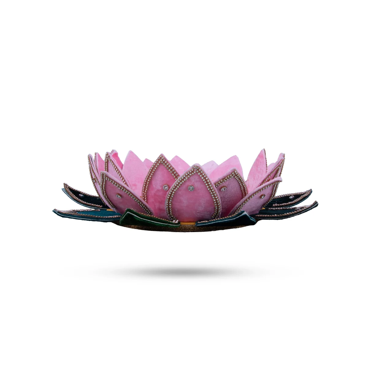 Floating Lotus Flower - 4 x 15 Inches | Velvet Artificial Lotus Flower/ Uruli Flower Decoration - Image 4