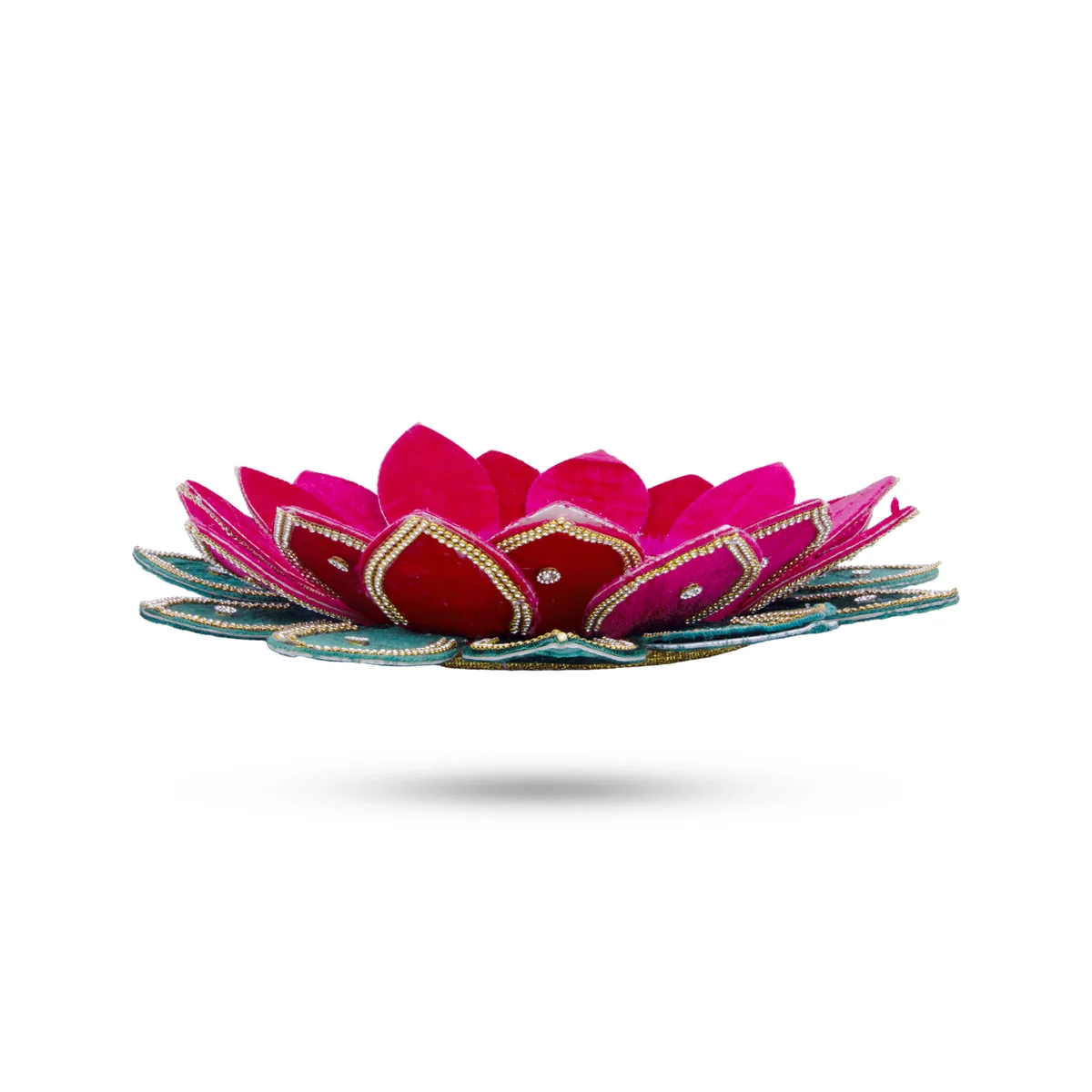 Floating Lotus Flower - 4 x 15 Inches | Velvet Artificial Lotus Flower/ Uruli Flower Decoration - Image 8