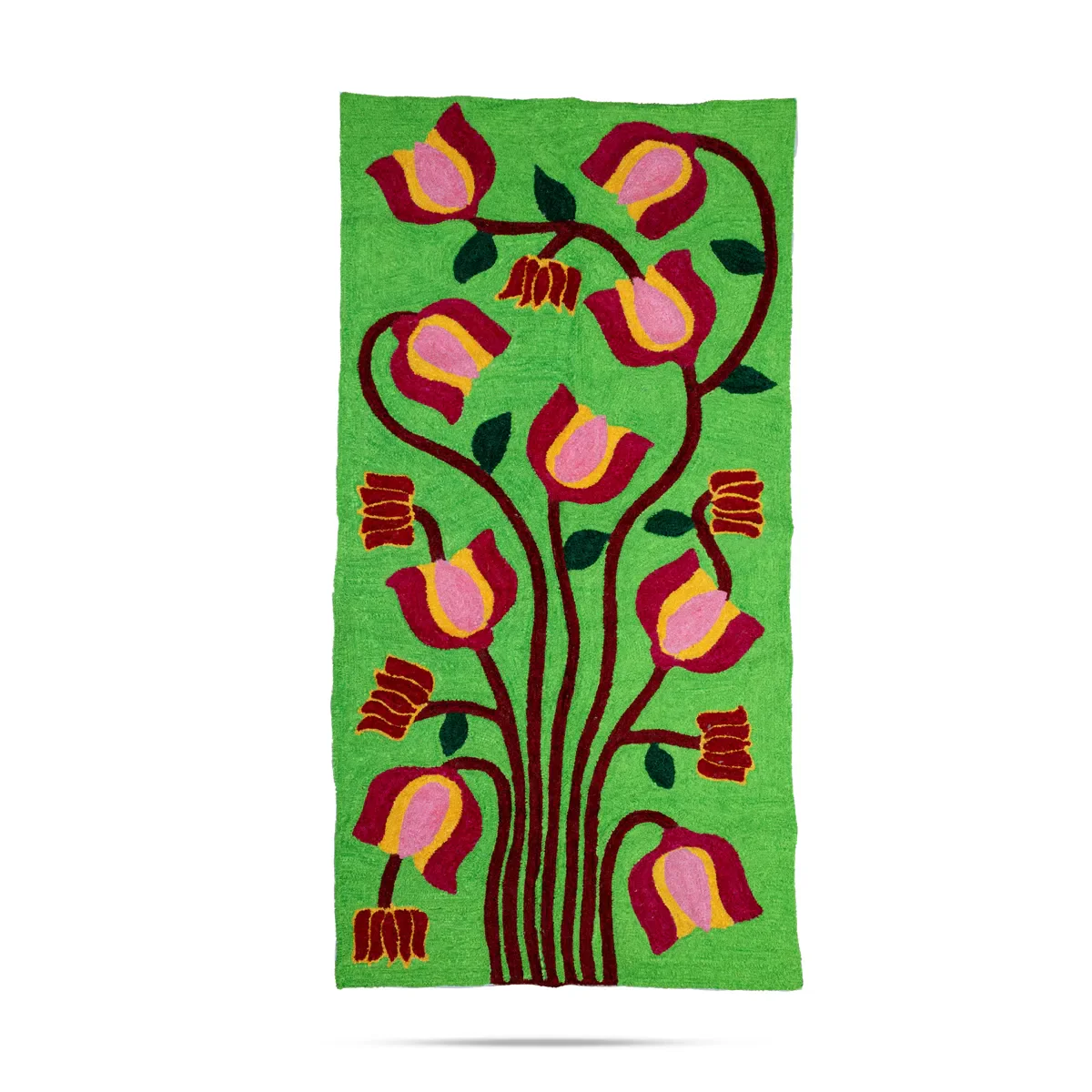 Floral Rangoli Mat - 4 x 8 Feet | Large Canvas Floor Mat / Decorative Mat For Festival & Pooja Use - Image 3