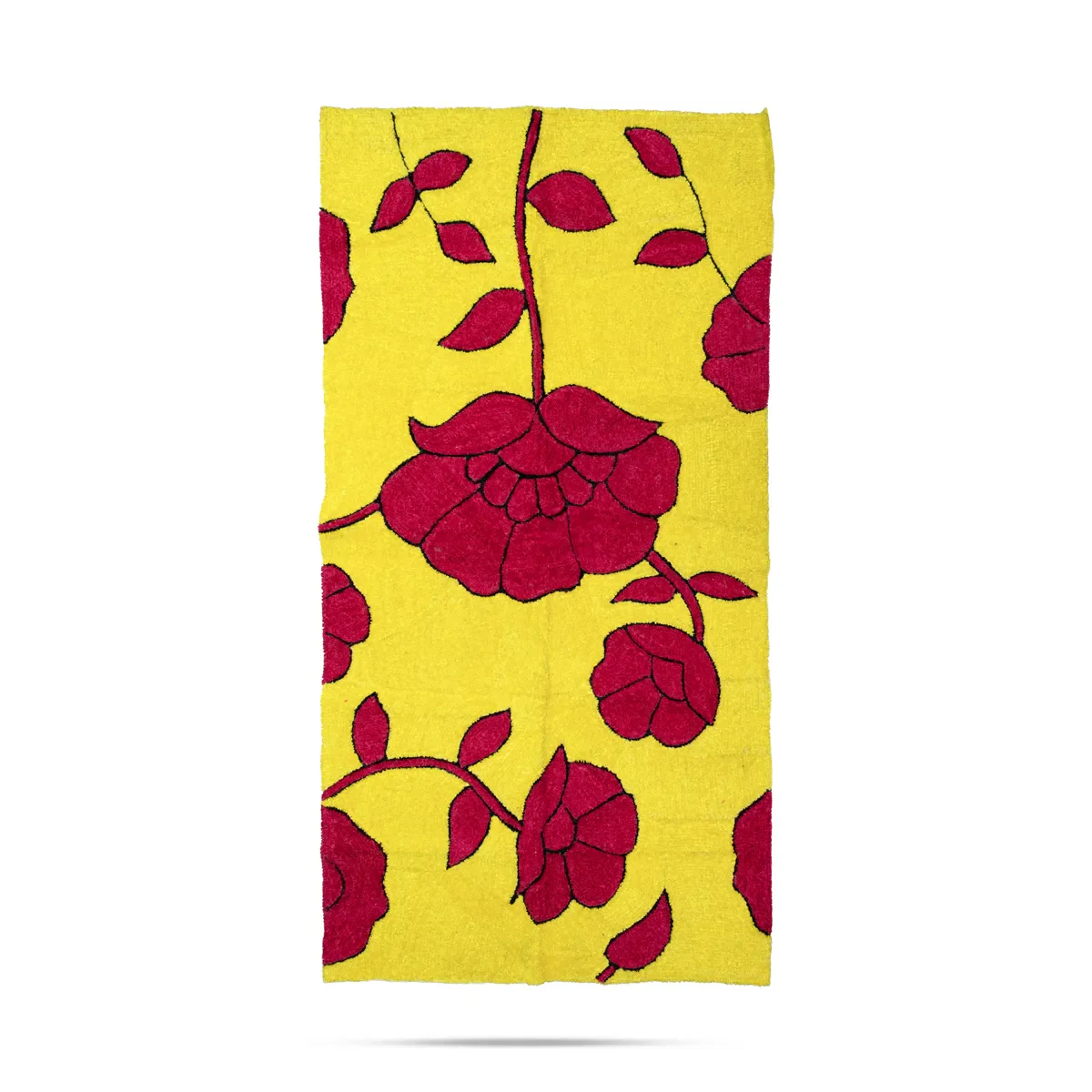 Floral Rangoli Mat - 4 x 8 Feet | Large Canvas Floor Mat / Decorative Mat For Festival & Pooja Use - Image 4