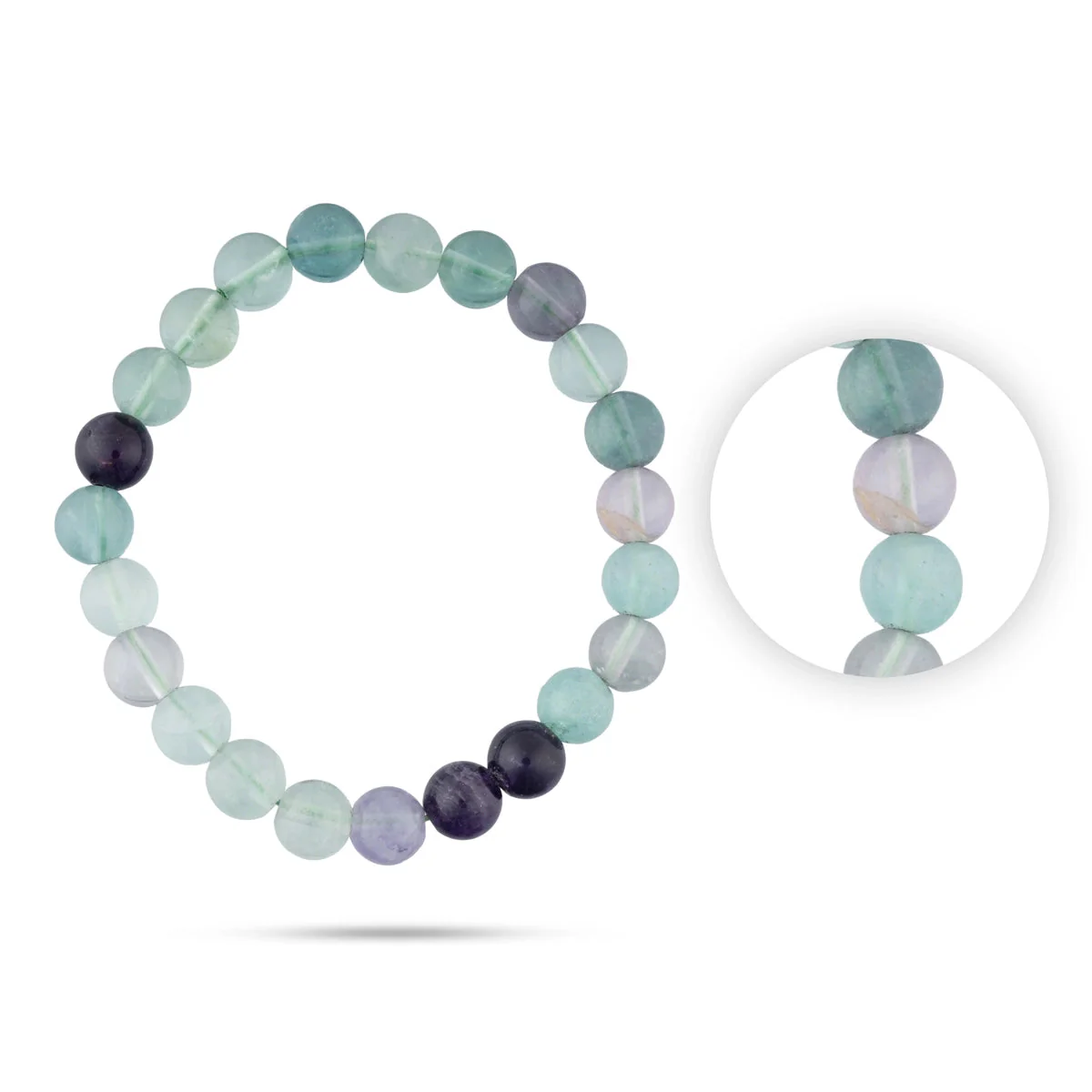 Fluorite Bracelet - 2.5 Inches | Fluorite Hand Band/ Fluorite Crystal Bracelet for Energy Cleansing - Image 3