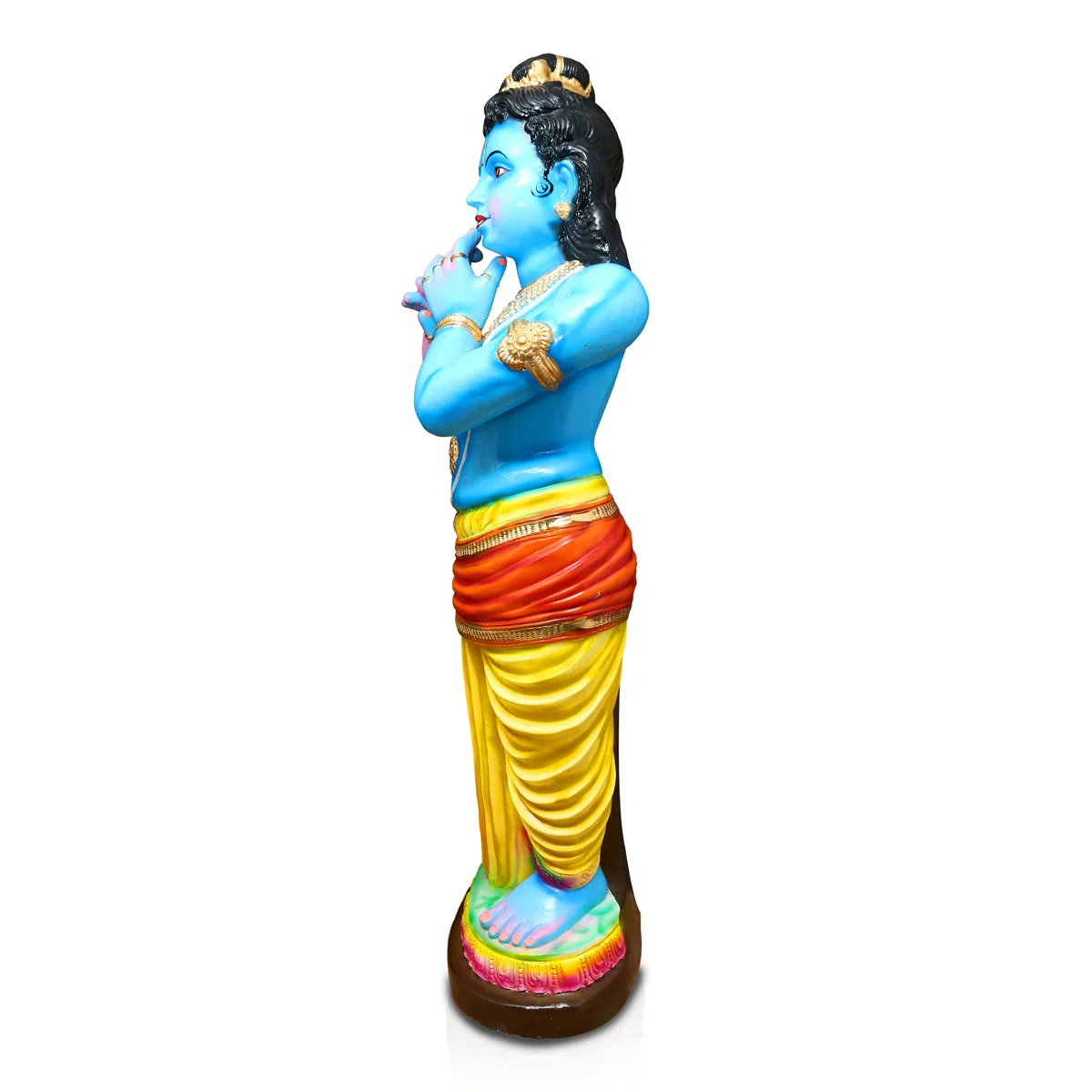 Flute Krishna Paper Mache Golu Bommai - 47 x 17 Inches | Giri Golu Doll/ Navaratri Golu Bomma/Gombe/Bommai - Image 2