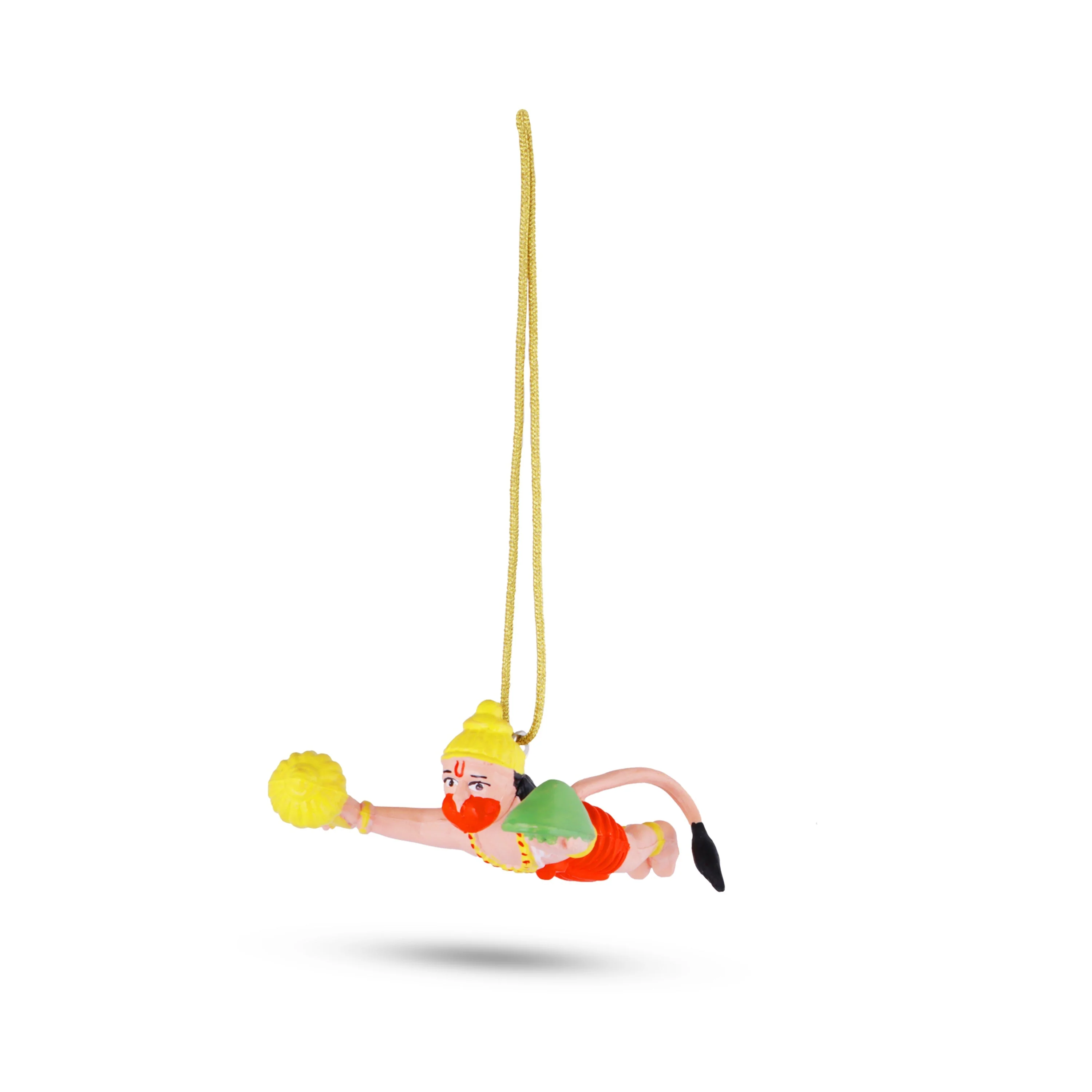 Flying Hanuman Car Hanging- 1.5x 4 Inches |Car Decor/ Anjaneya Car Hanger For Divine Protection While Traveling - Image 2
