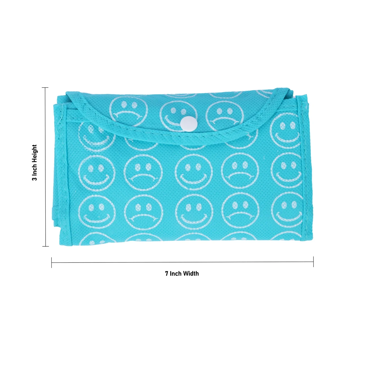Folding Bag - 3 x 7 Inches | Foldable Travel Bag/ Foldable Tote Bag for Women/ Assorted Colour - Image 3