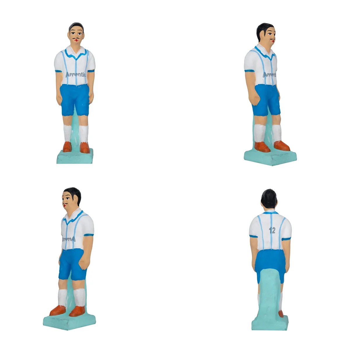 Football Game Clay Golu Bommai Set - 7 x 2 Inches | Giri Golu Doll/ Navaratri Golu Bomma/ Gombe/ Bommai - Image 11