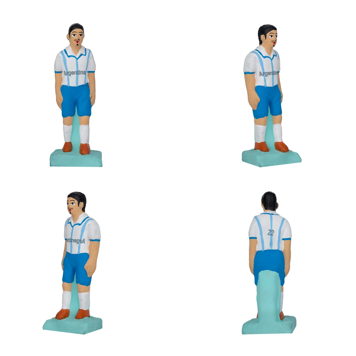 Football Game Clay Golu Bommai Set - 7 x 2 Inches | Giri Golu Doll/ Navaratri Golu Bomma/ Gombe/ Bommai - Image 13